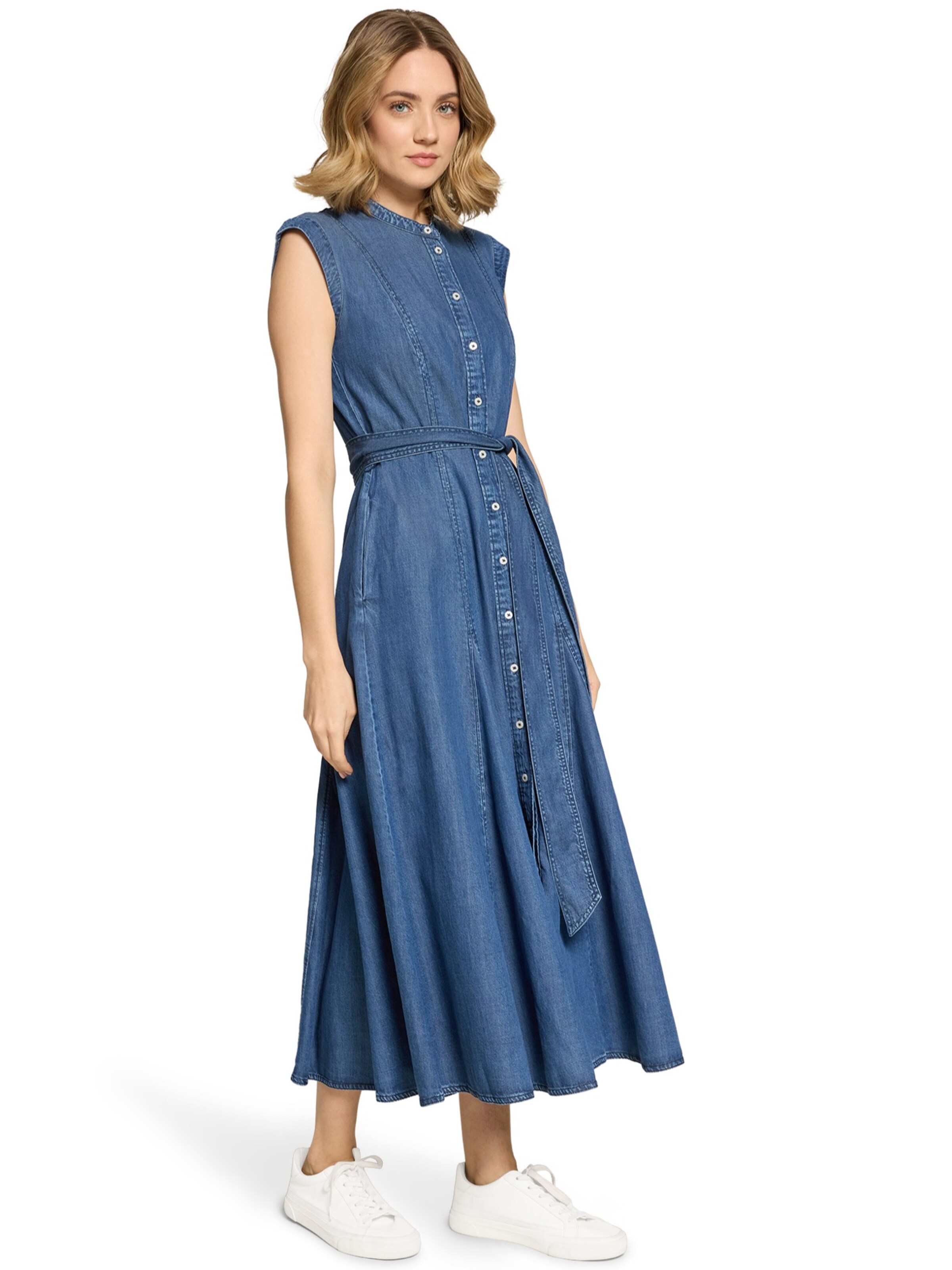 Cartoon Shirt Dress in Blue