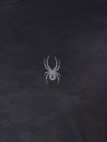 T-Shirt fonctionnel Spyder en noir