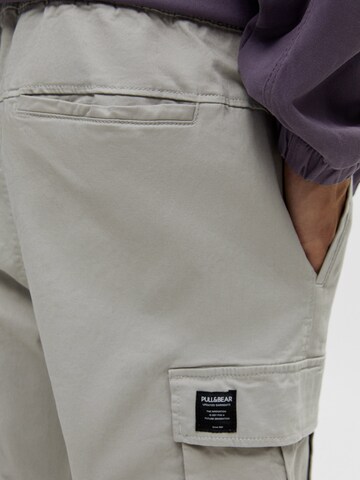 Effilé Pantalon cargo Pull&Bear en gris