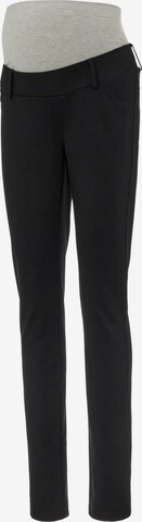 Slimfit Pantaloni 'Alba' di MAMALICIOUS in nero: frontale