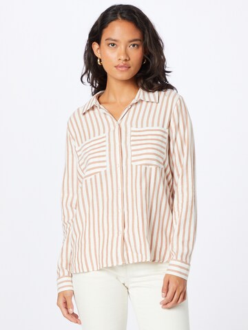 TOM TAILOR DENIM Blouse in Beige: front