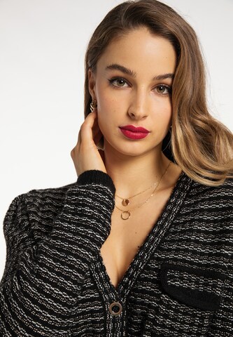 faina Knit Cardigan in Black