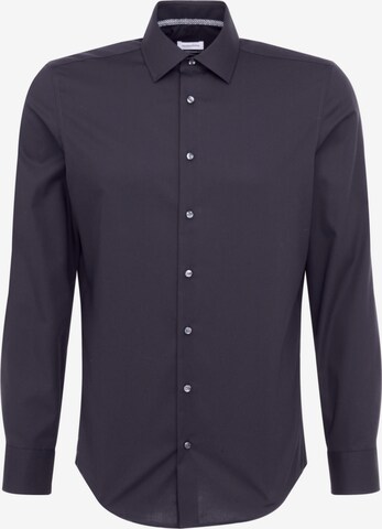 Coupe slim Chemise business SEIDENSTICKER en noir : devant