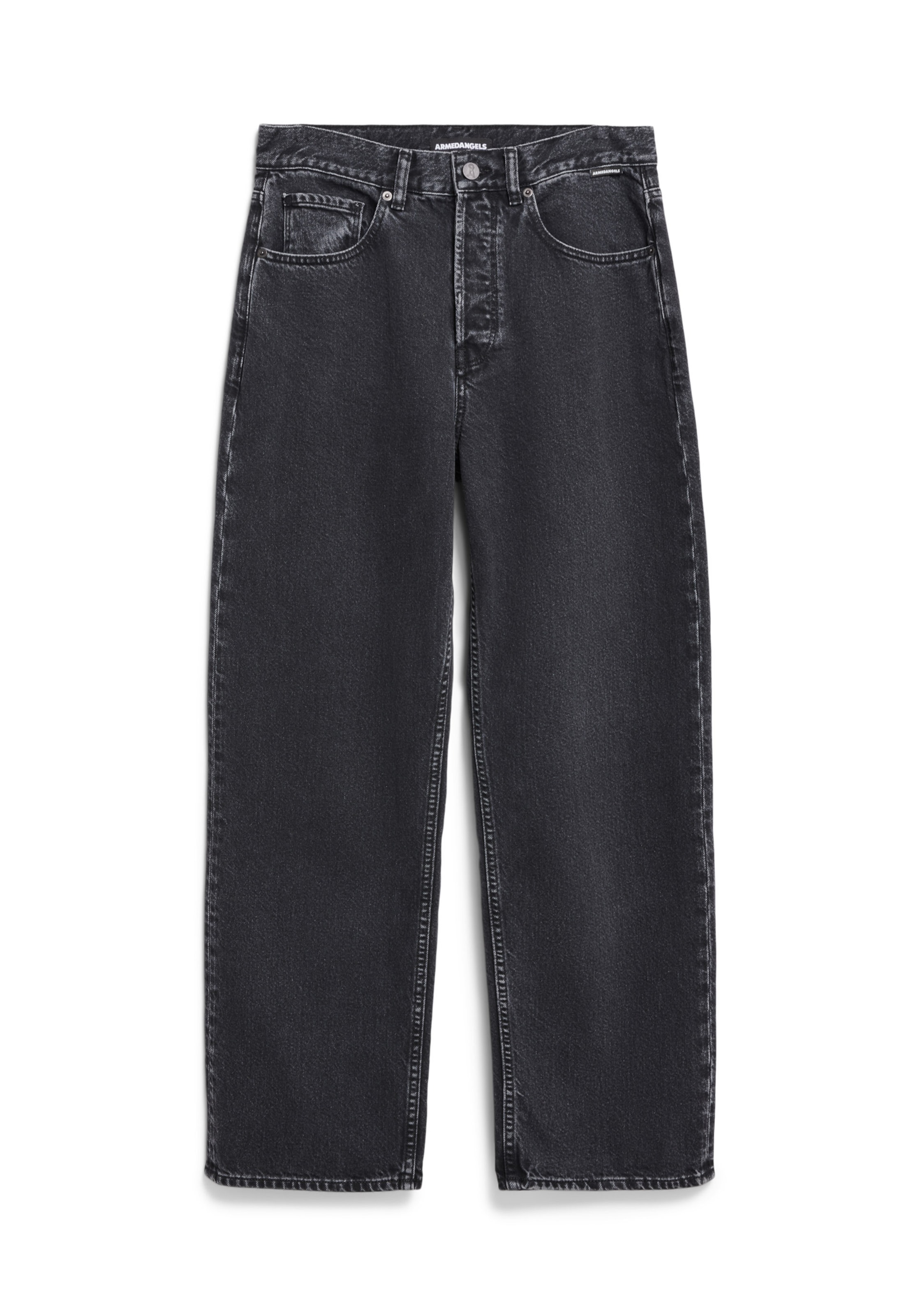 ARMEDANGELS Loosefit Džíny 'Haayi' – černá: přední strana