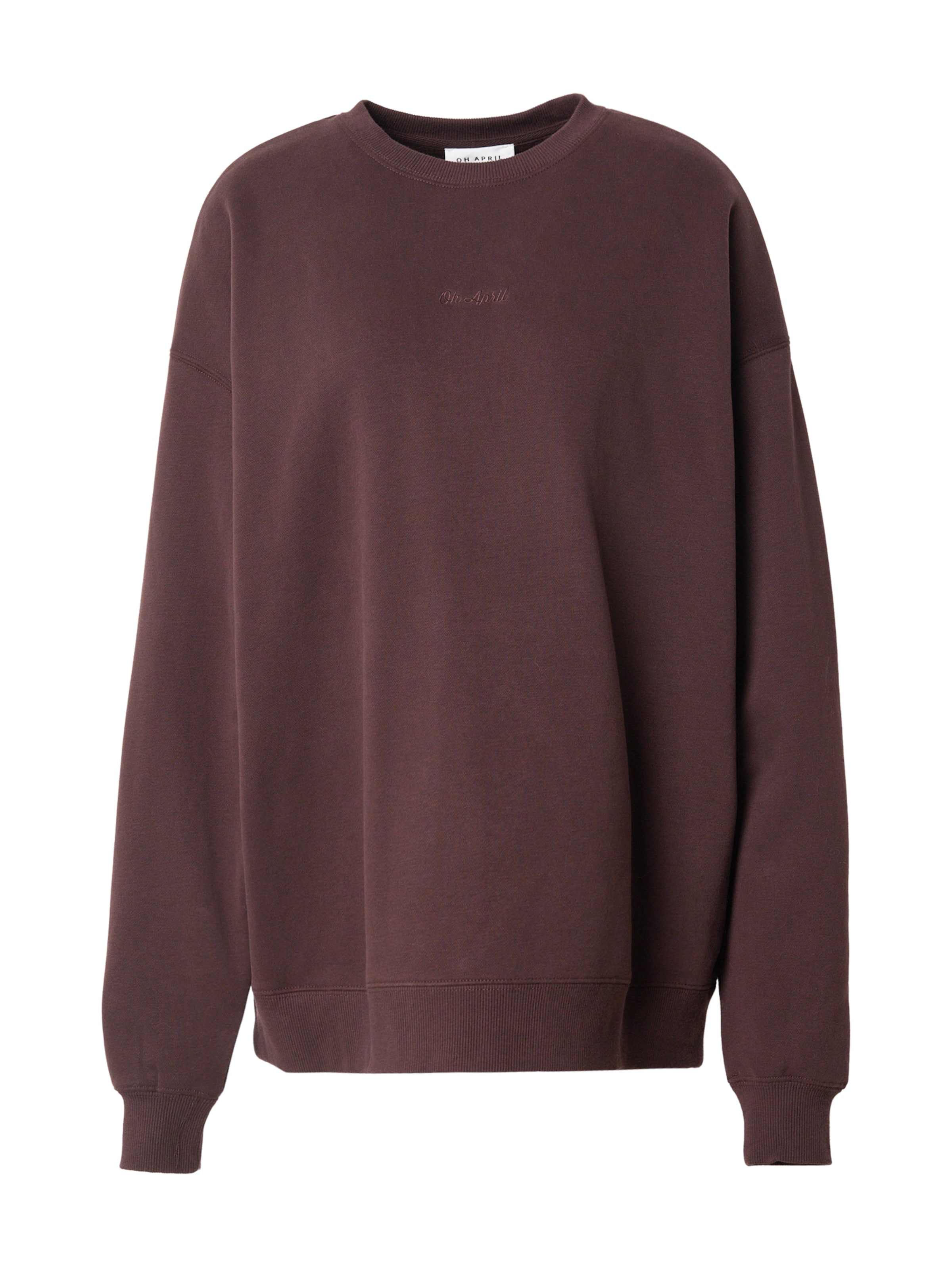 OH APRIL Sweatshirt 'Good Karma' in Braun: Vorderseite