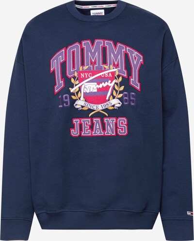 Tommy Jeans Sweater majica 'College' u noćno plava / ljubičasta / bijela, Pregled proizvoda