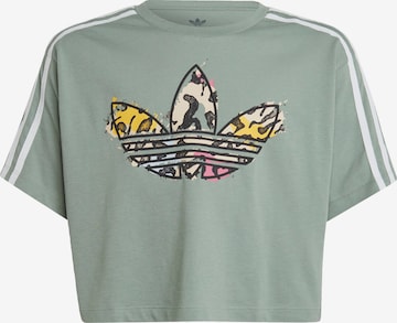 ADIDAS ORIGINALS Shirt 'Animal Print ' in Green: front