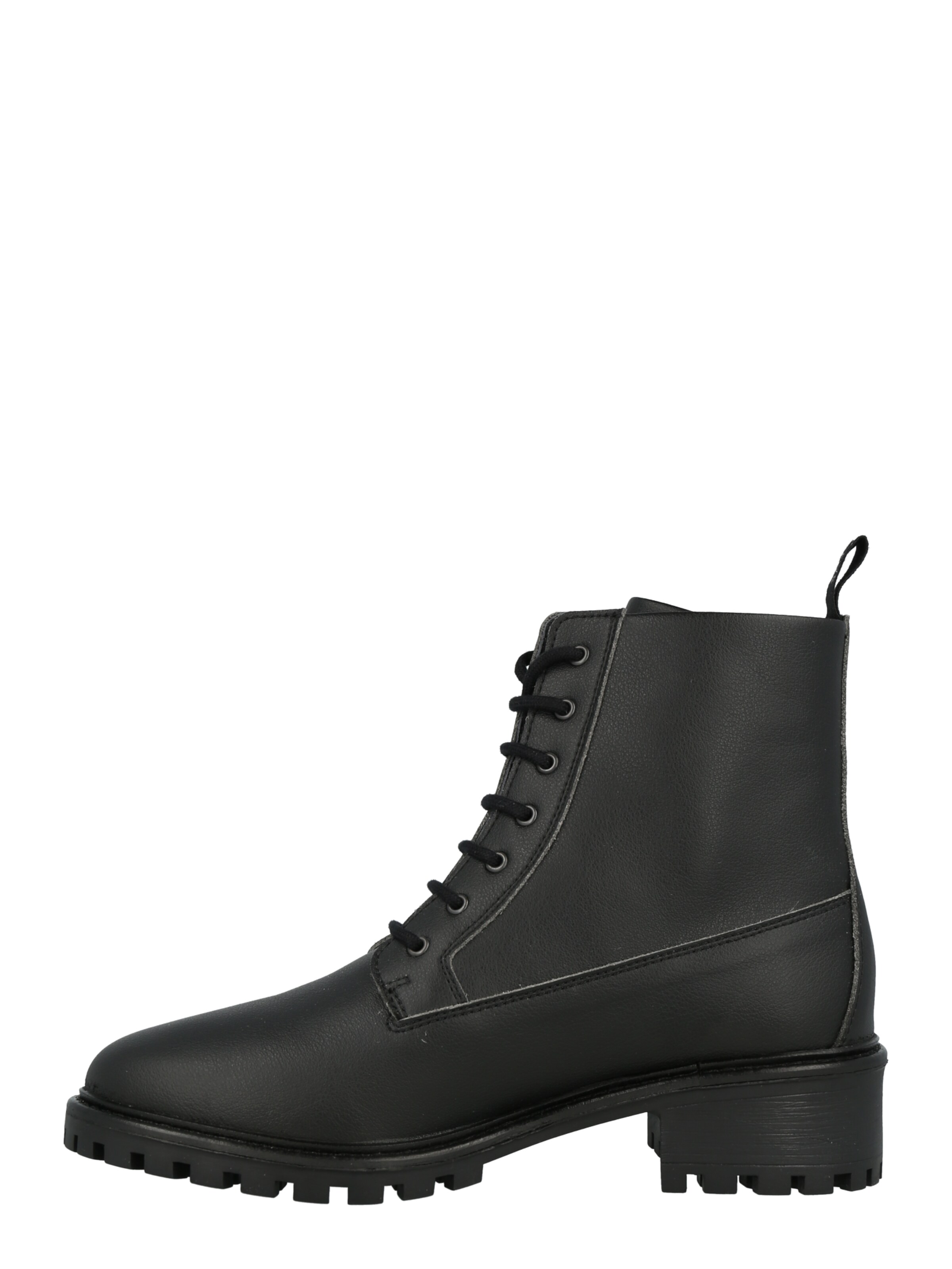NINE TO FIVE Μποτάκι με κορδόνια 'Mira' σε μαύρο