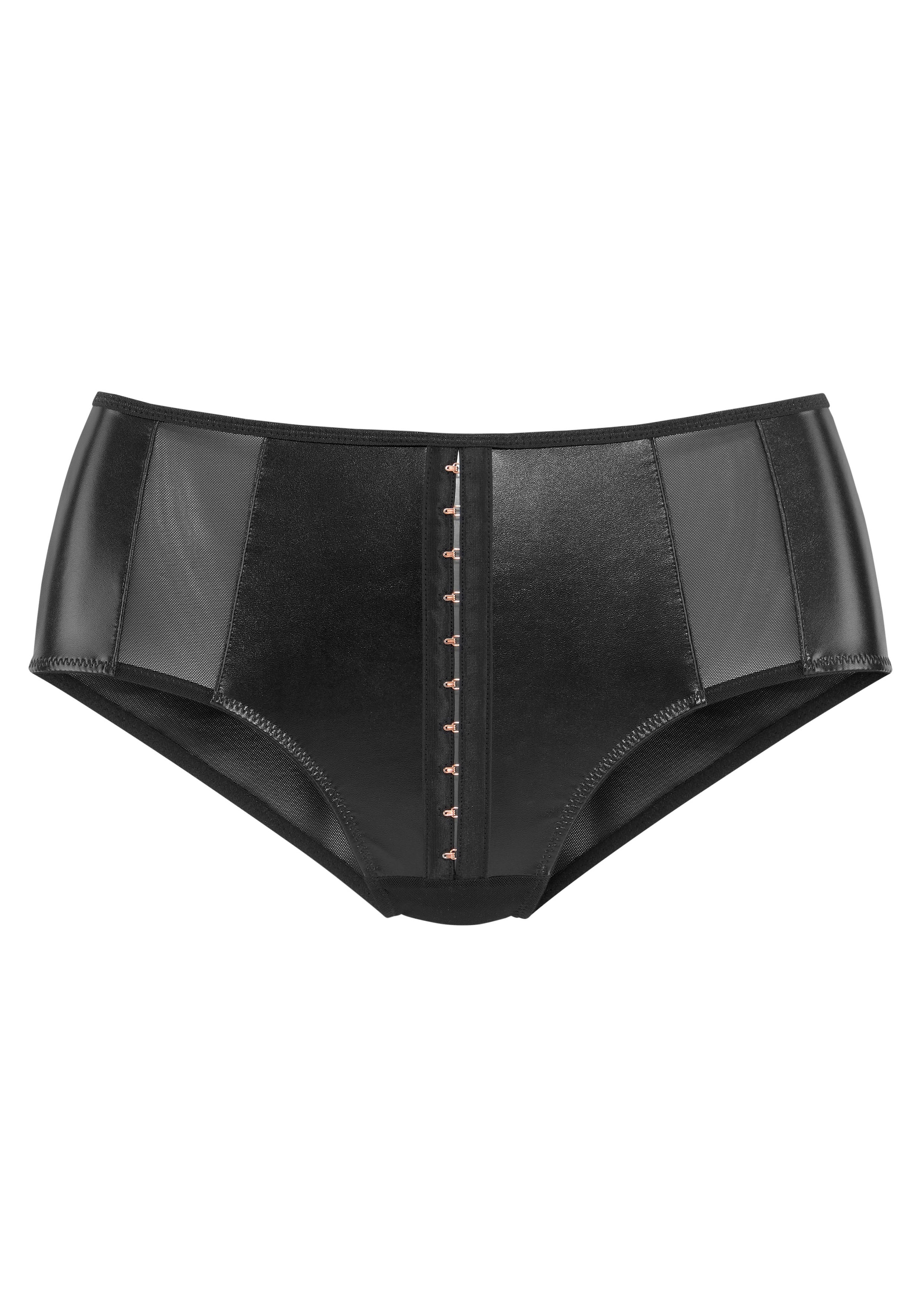 Slip PETITE FLEUR GOLD en noir : devant