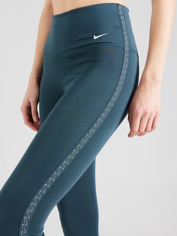 NIKE Skinny Sportbroek 'One' in Blauw