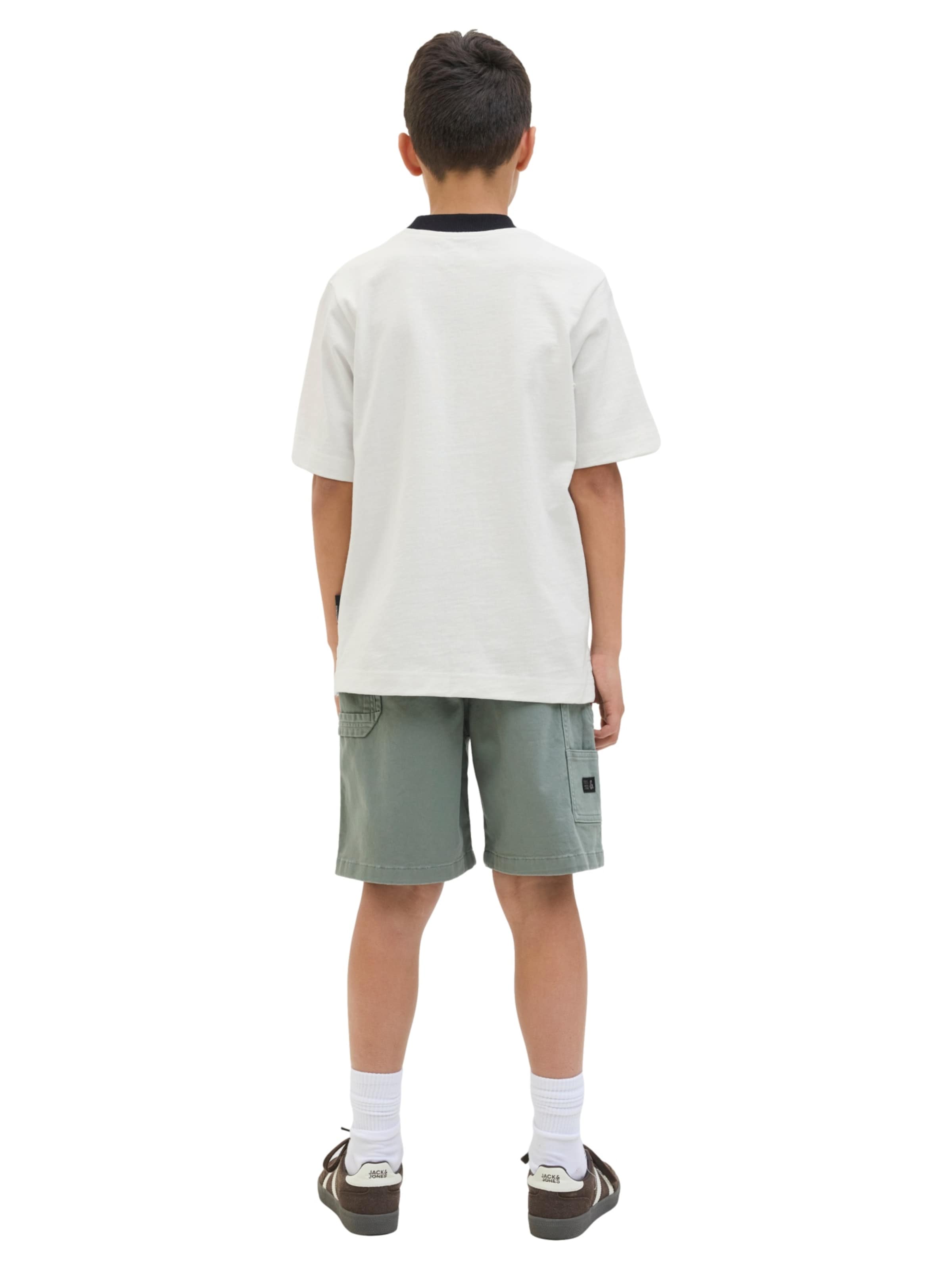 Jack & Jones Junior T-shirt 'Retreat Contrast' i vit