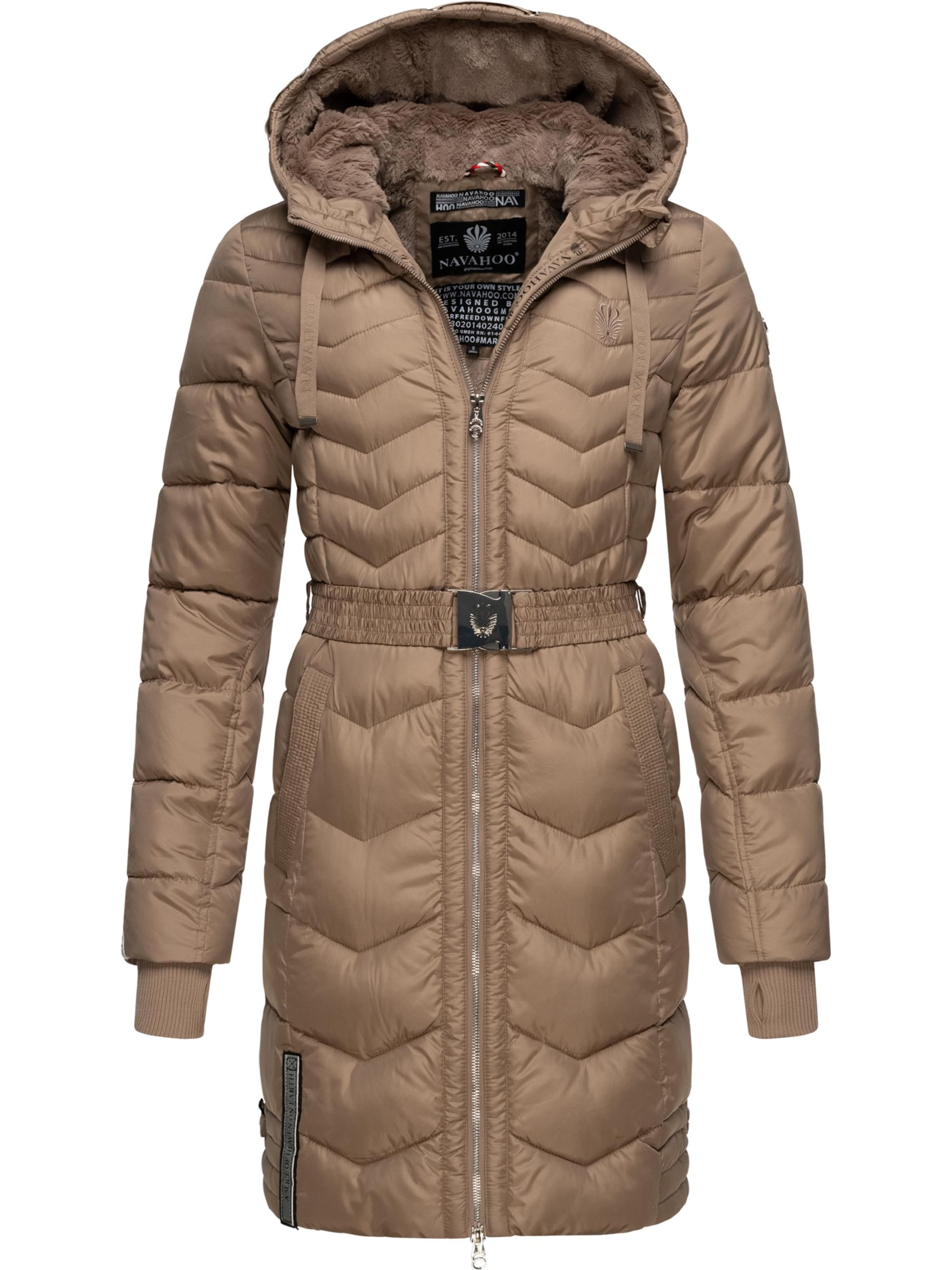 NAVAHOO Zimný kabát 'Alpenveilchen' - Hnedá