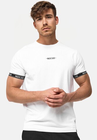 T-Shirt 'Lutzy' INDICODE JEANS en blanc : devant