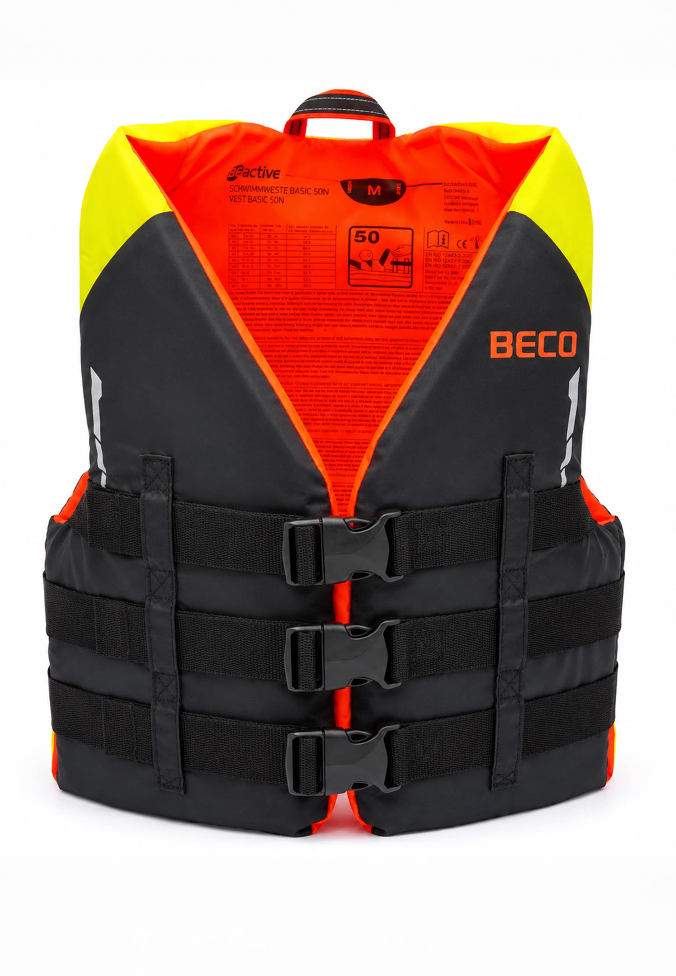 BECO the world of aquasports Schwimmweste 'BEactive' in S in schwarz, Produktansicht