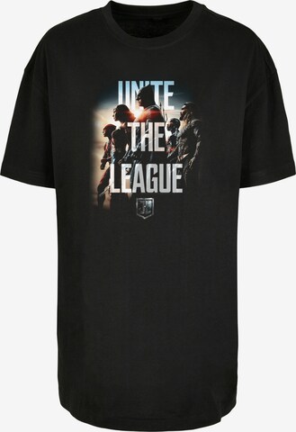 T-shirt oversize 'DC Comics Justice League Movie Unite The League' F4NT4STIC en noir : devant
