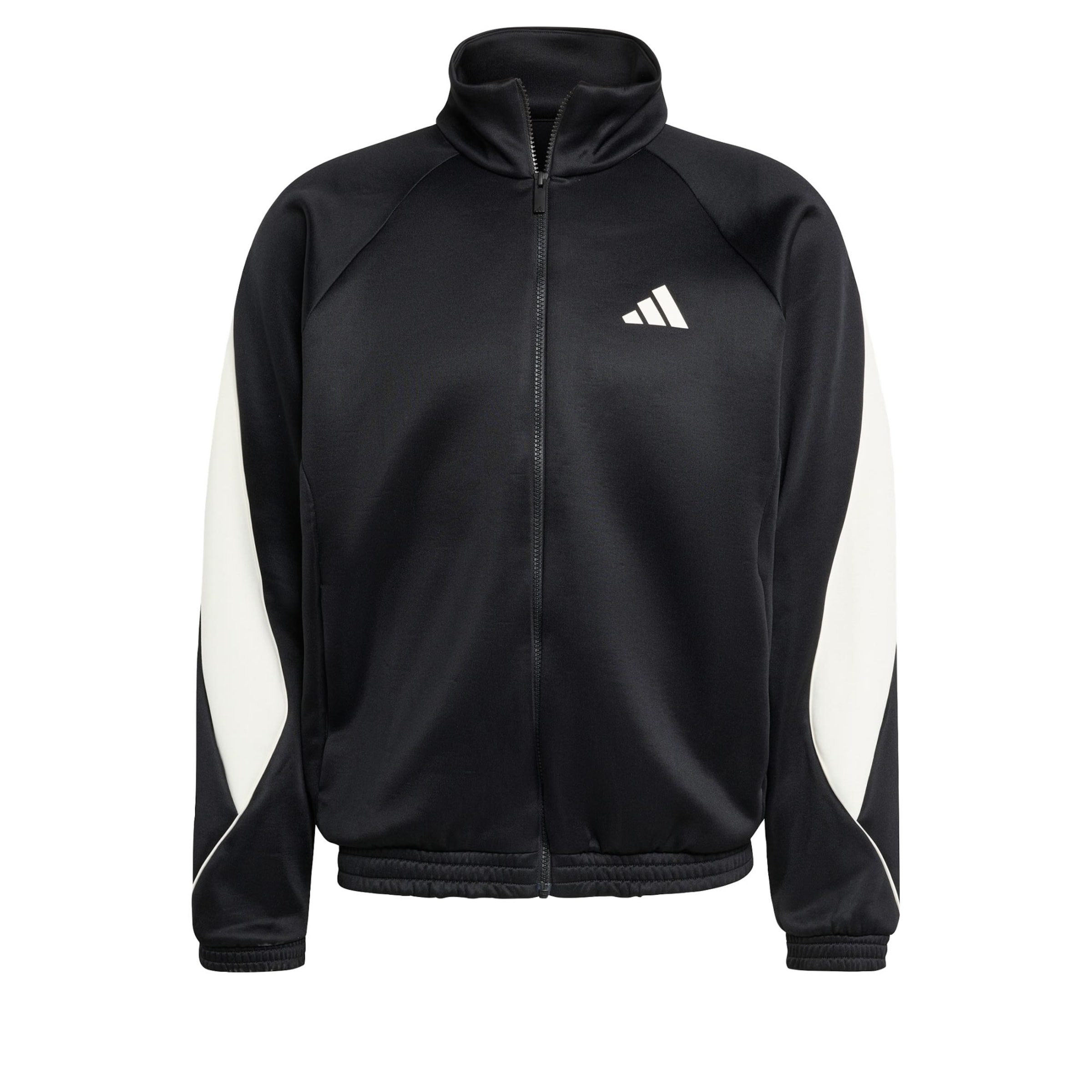 ADIDAS SPORTSWEAR - Casaco de treino em moletão 'Stadium' em preto: frente