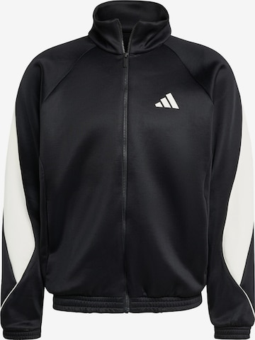 ADIDAS SPORTSWEAR Sports sweat jacket 'Stadium' in Black: front