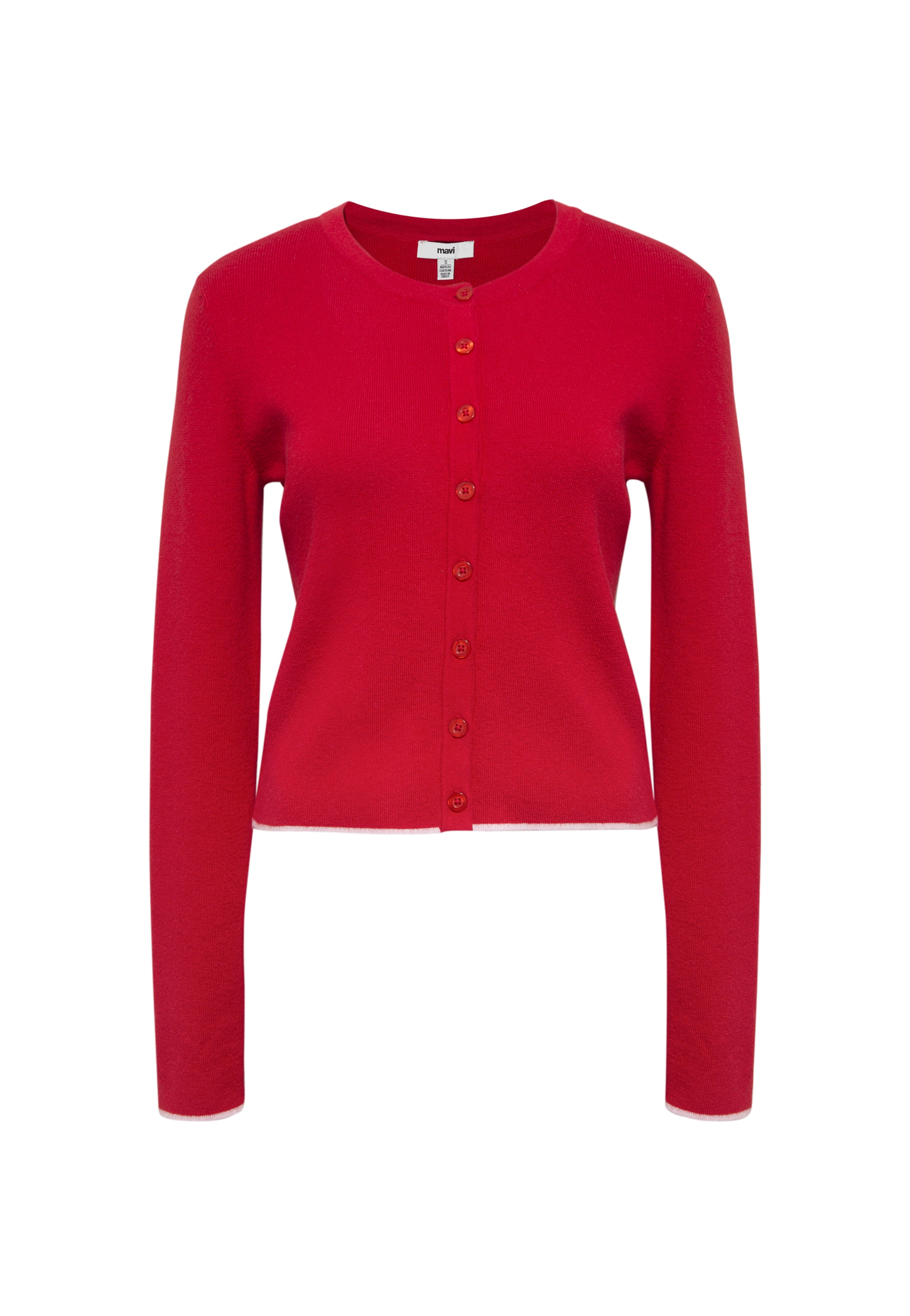 Mavi Knit Cardigan in Red: front