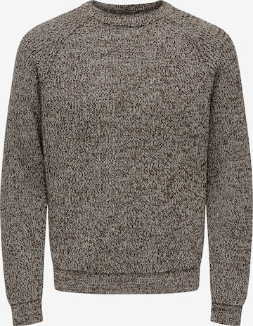 Only & Sons - Pullover 'ONSFELIP' em castanho: frente