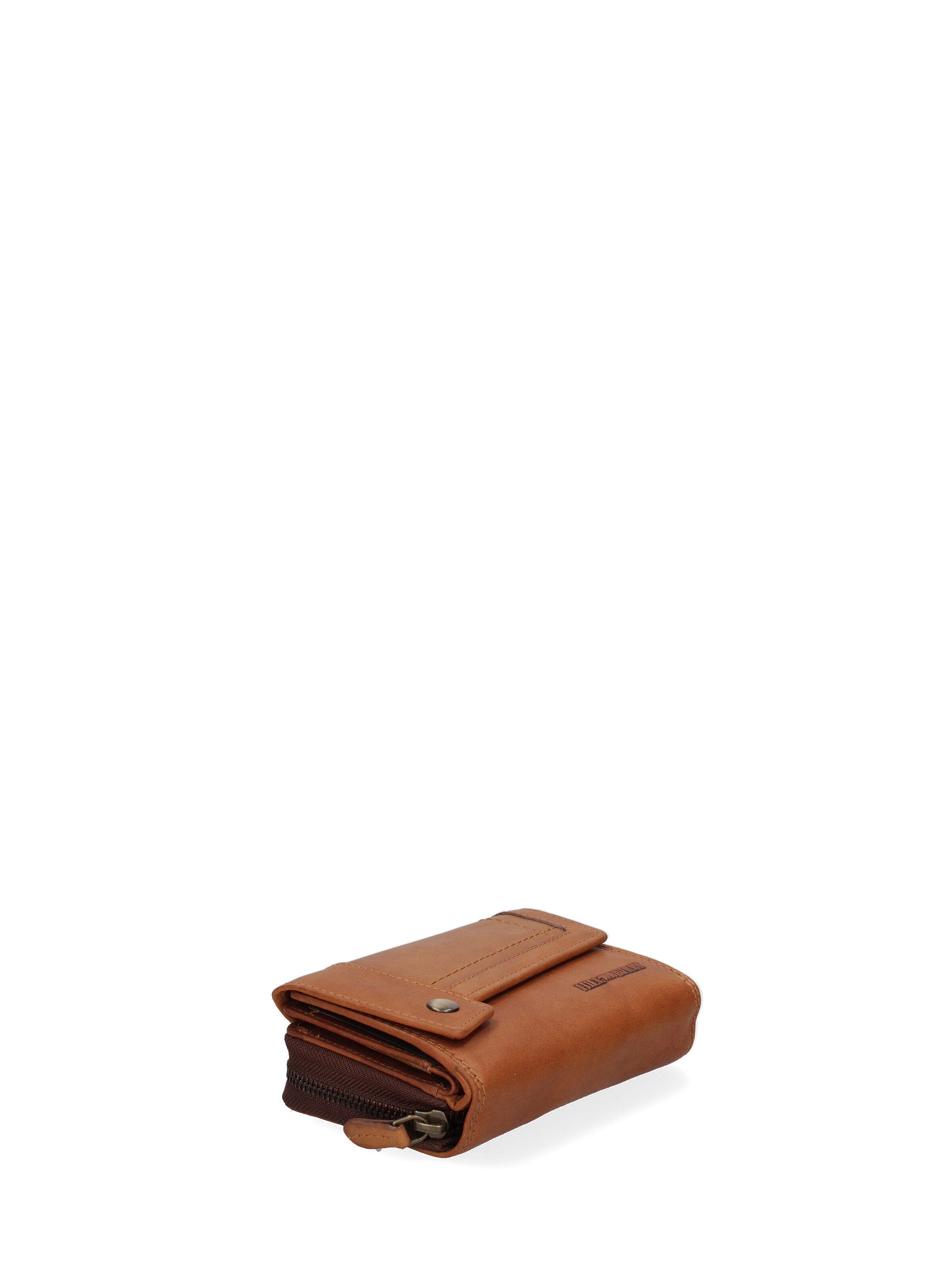 Portamonete 'Portafoglio Uomo Pelle Vacchetta Chiusura Magnetica Navy Hill Burry' di HILL BURRY in beige