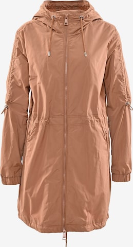 Fuchs Schmitt Between-Seasons Coat in Brown: front