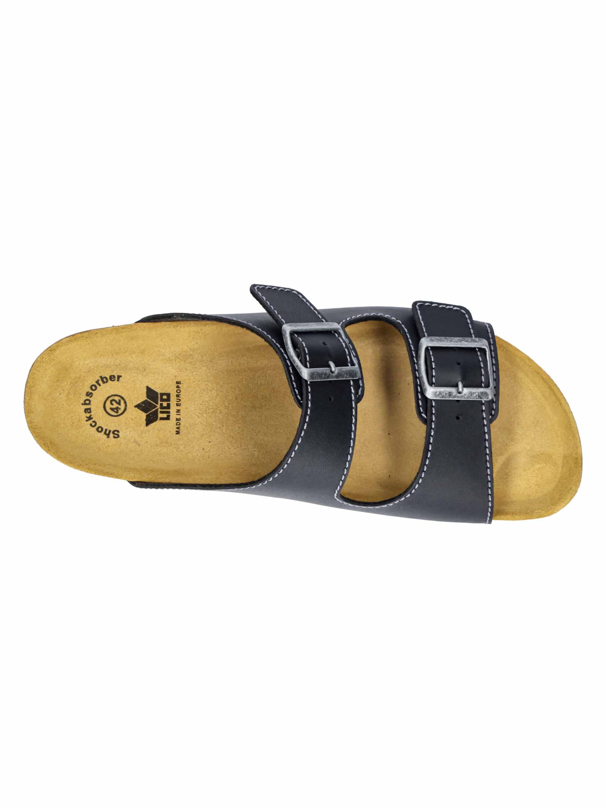 LICO Pantolette 'Natural Elefo' in Schwarz