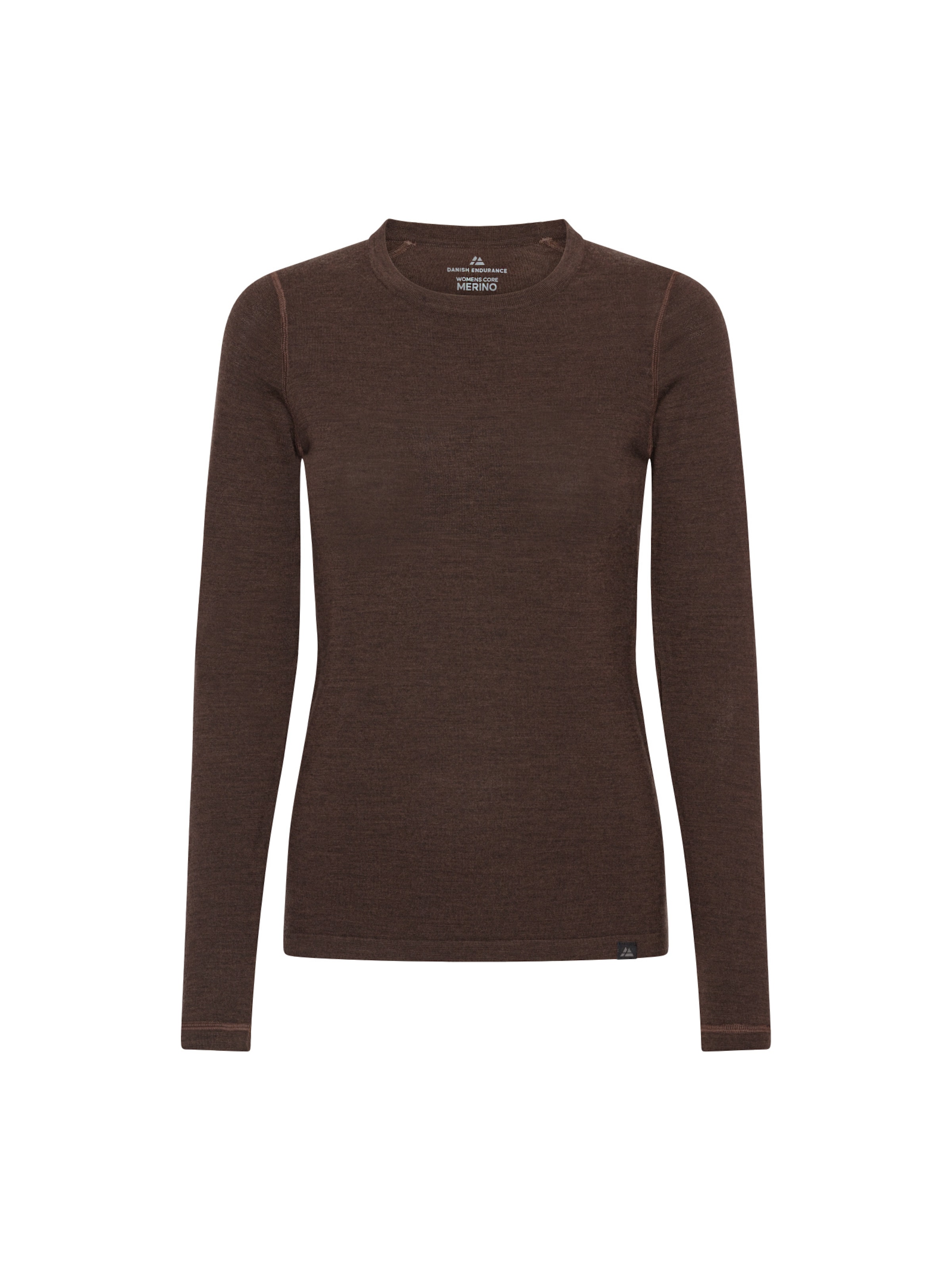 DANISH ENDURANCE Functioneel shirt 'Core Merino Baselayer' in Bruin: voorkant