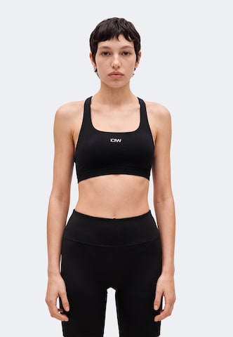 ICANIWILL - Bustier Sujetador deportivo en negro: frente