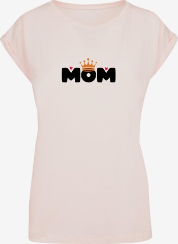 Merchcode Shirt 'Mothers Day - Queen Mom' in Roze: voorkant