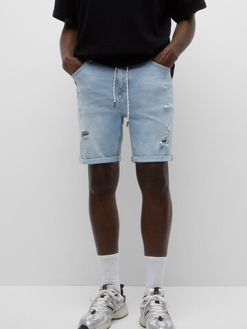 Pull&Bear Regular Shorts in Blau