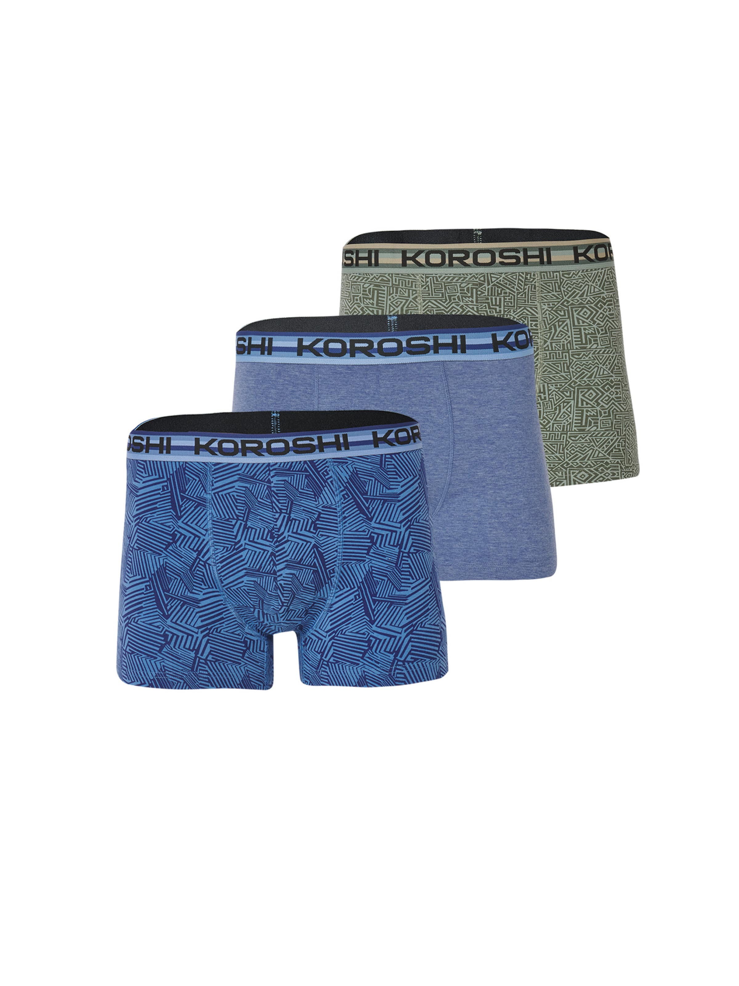 Boxer di KOROSHI in blu: frontale