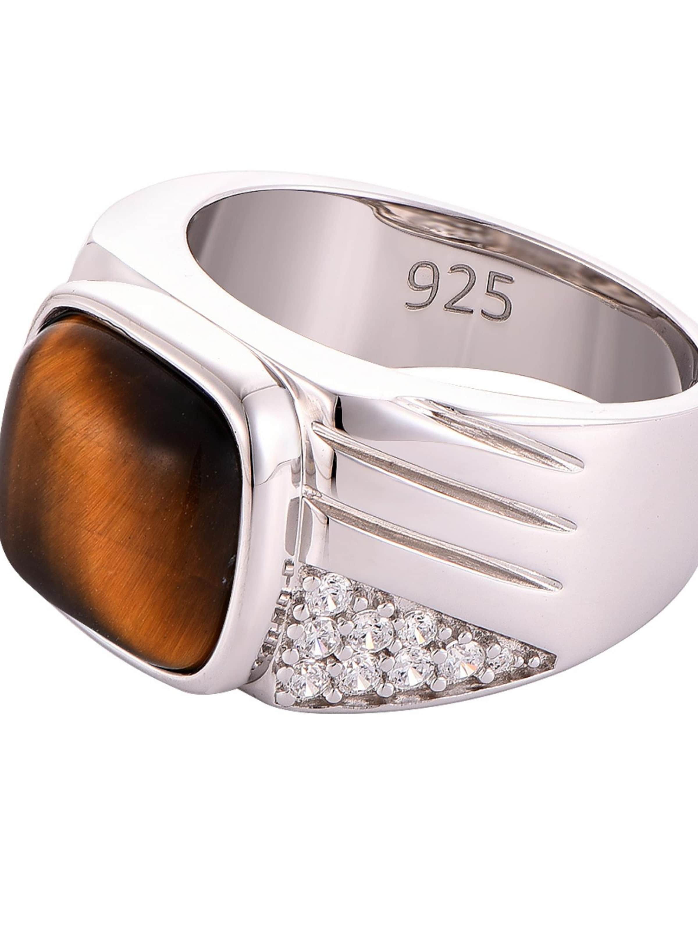 GT Collection - Anillo 'Tiger Eye' en marrón