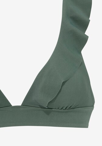 LASCANA Triangle Bikini Top in Green
