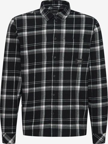 !Solid Button Up Shirt in Black: front