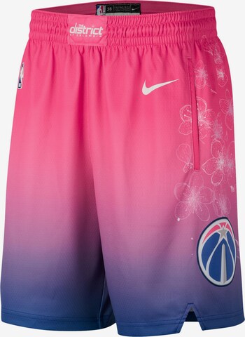 NIKE Loose fit Workout Pants 'NBA Washington Wizards Swingman City Edition' in Pink: front