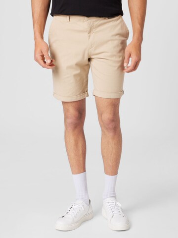 Regular Pantalon chino 'JJFury' JACK & JONES en beige : devant
