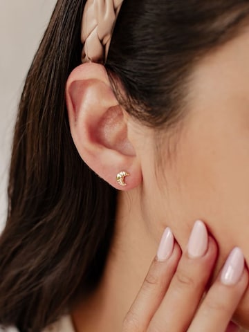 Hey Happiness - Pendientes 'Croissant' en oro