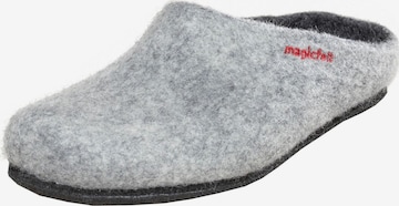 MagicFelt Slippers 'Filzpantoffel Magicfelt 709' in Grey: front