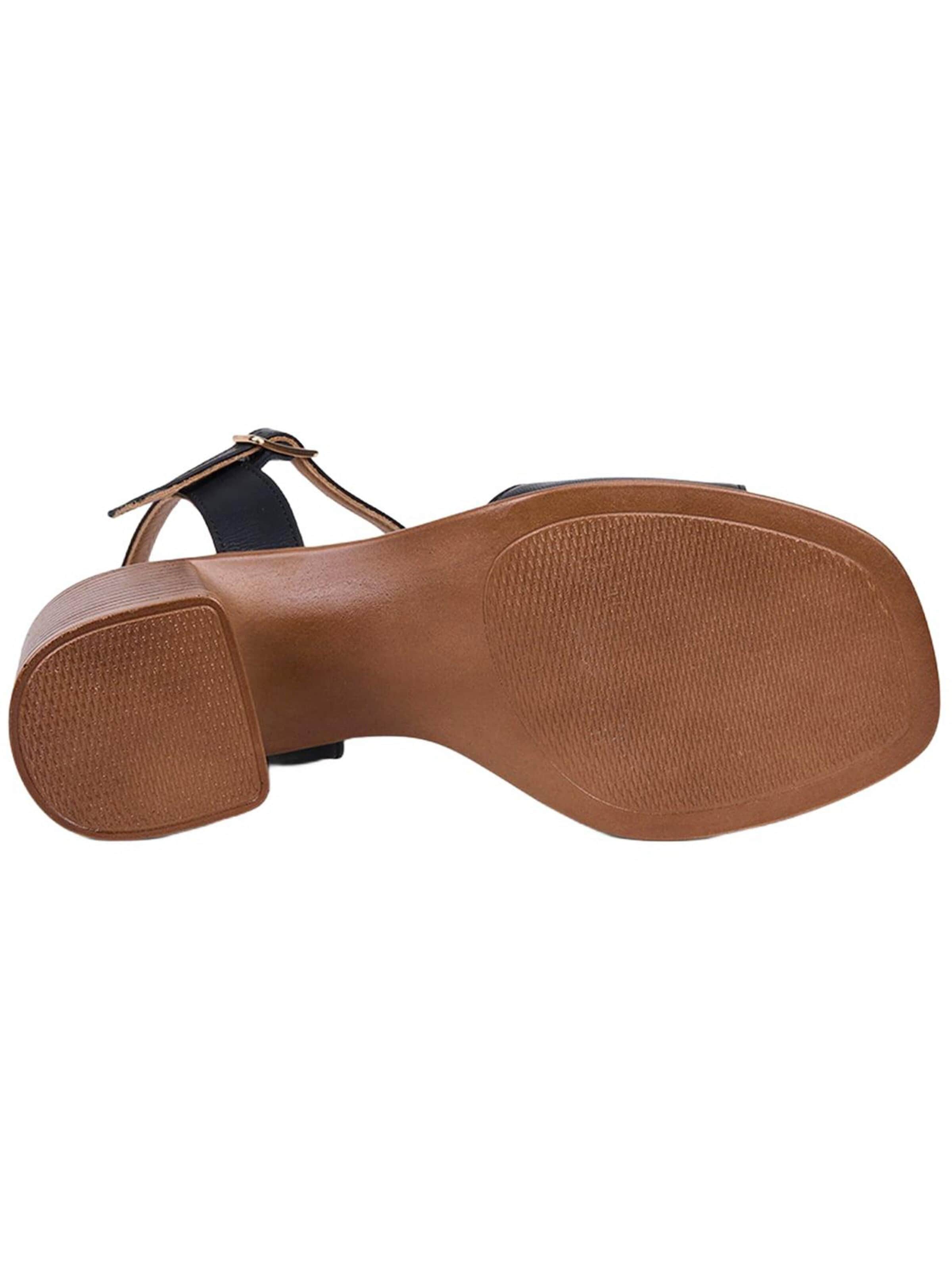 Sandales à lanières 'Sandalen mit Blockabsatz' Desa en noir