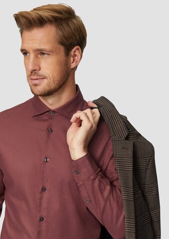 Coupe regular Chemise s.Oliver BLACK LABEL en rouge