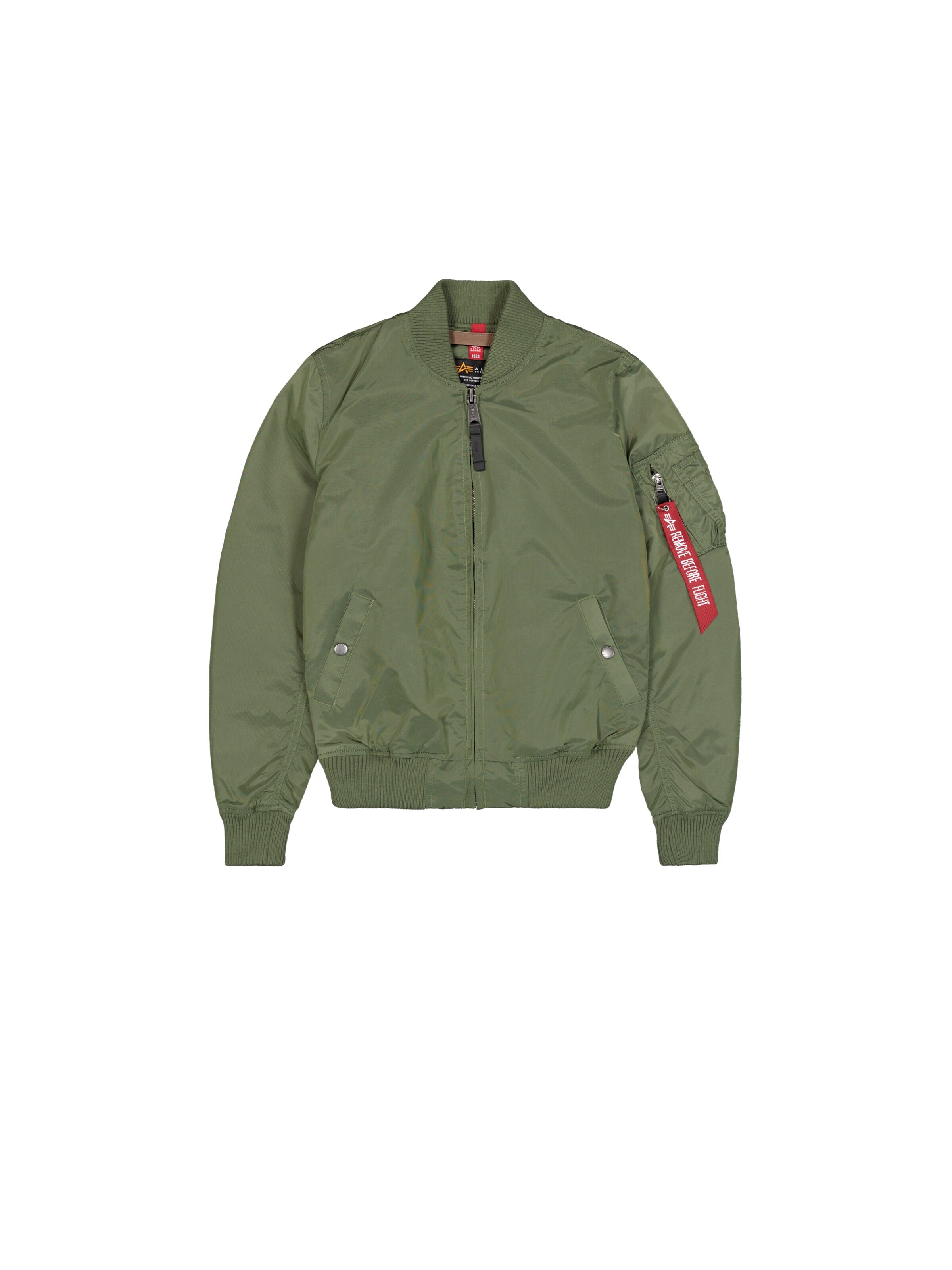 ALPHA INDUSTRIES Between-Season Jacket 'MA-1 TT' in Green: front