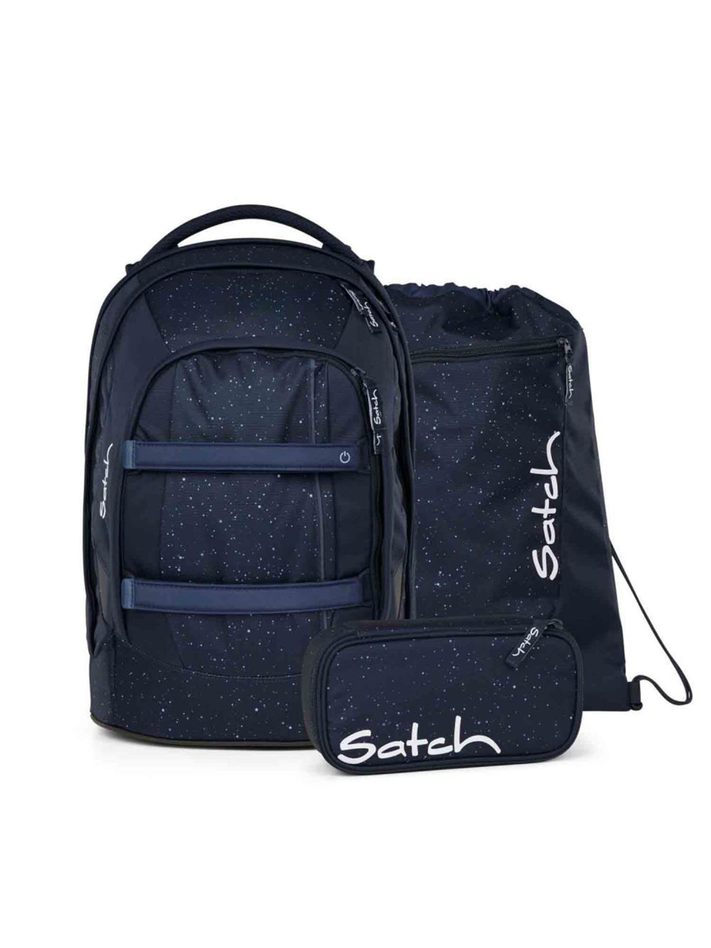 Satch Rucksack 'Night Sky Midnight Edition Set 3tlg'‌‌ in Blau: Vorderseite