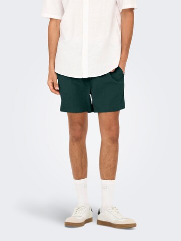Only & Sons Badeshorts 'ONSTed' in Grün: Vorderseite