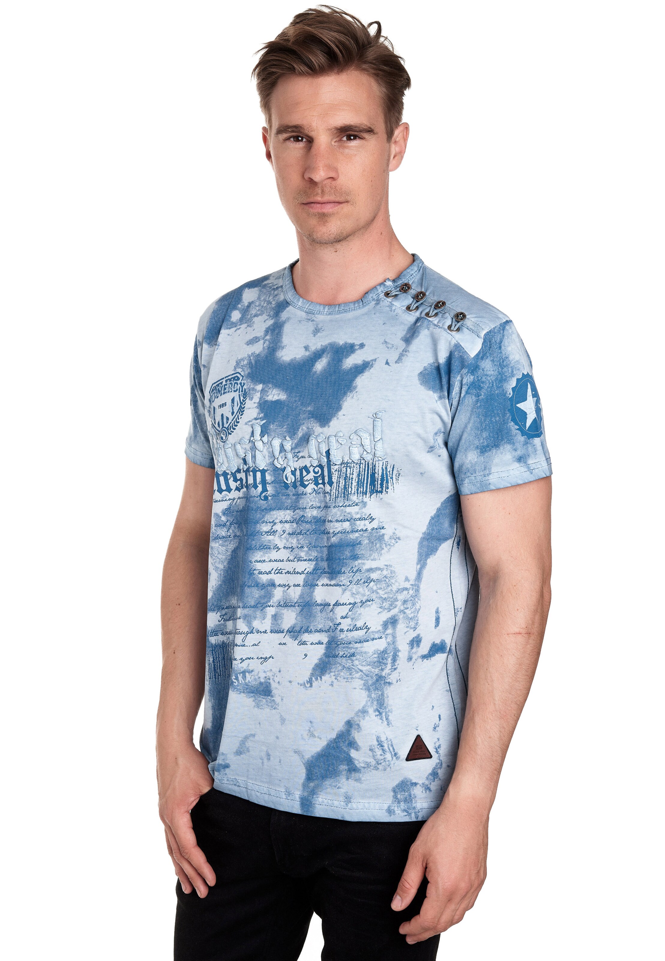 Rusty Neal T-Shirt in Blau: Vorderseite