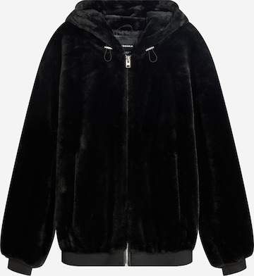Bershka Přechodná bunda – černá: přední strana