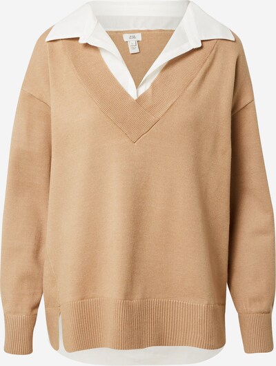 River Island Pull-over en noisette / blanc, Vue avec produit