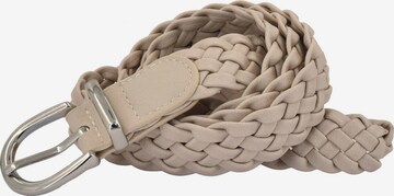 styleBREAKER Gürtel 'Flechtgürtel schmal' in Beige: Vorderseite