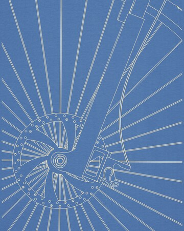 T-Shirt ' Fahrradspeichen ' Watapparel en bleu