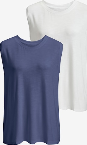 BEACH TIME Top in Blau: Vorderseite