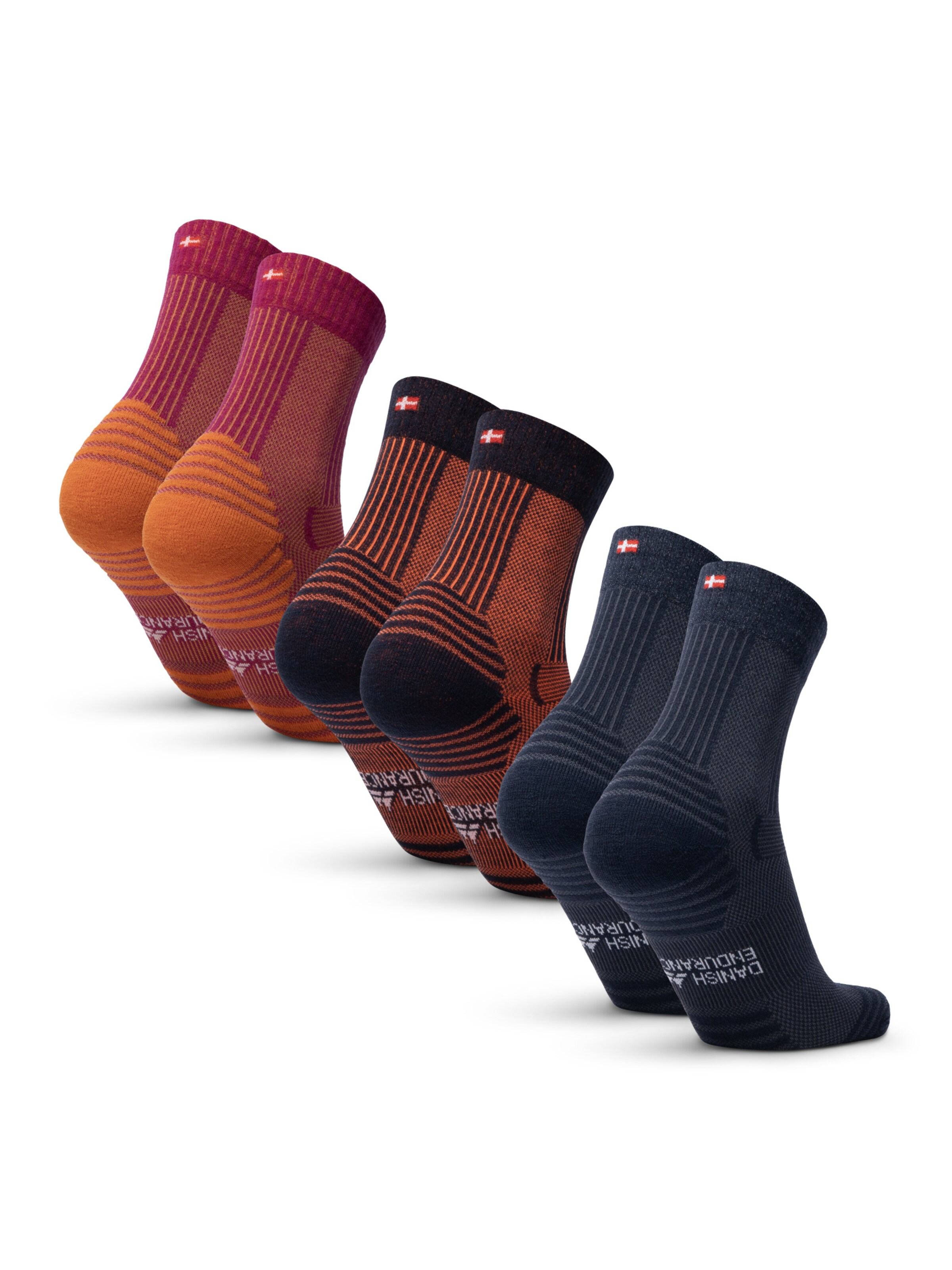 DANISH ENDURANCE Sportssokker 'Light Hiking Crew' i orange